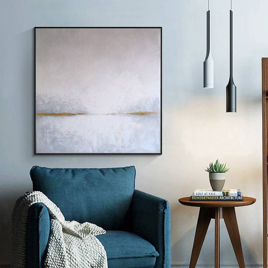 Yellow Sea Contemporary Abstract Canvas Wall Art LJM0W wall art